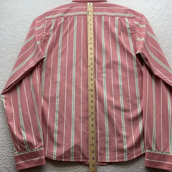 American Eagle Button Up Shirt Mens XL X-Large‎ Muscle Fit Preppy Striped Retro - Picture 7 of 13